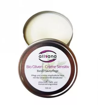 allsana Bio Olivencreme, Basis Hautpflege, 100 ml