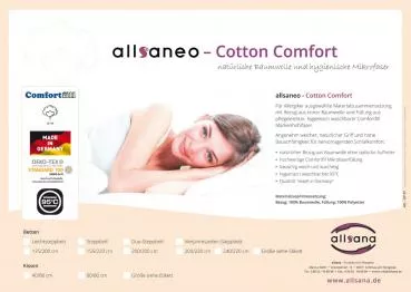 allsaneo® cotton comfort Leicht Steppbett 200x200 cm