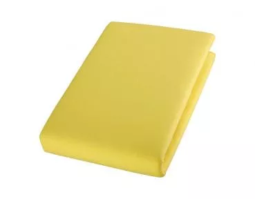 Cotonea Jersey- Spannbettlaken/ Spannbetttuch gelb