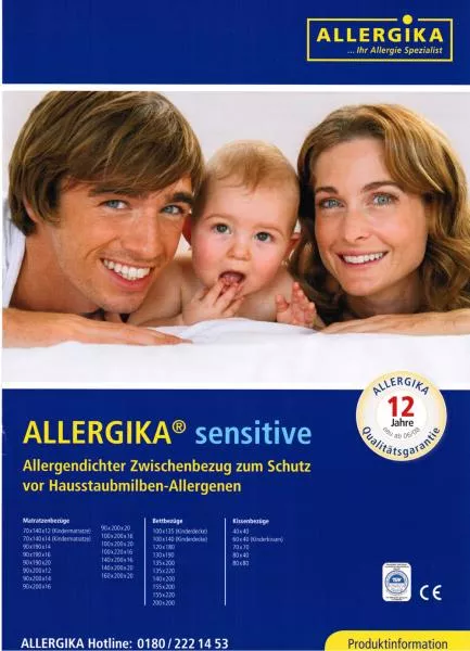 Allergika Sensitive Deckenbezug 135x220 cm ( Überlänge)