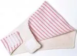 Lotties Halstuch mit Klettverschluss, rosa geringelt